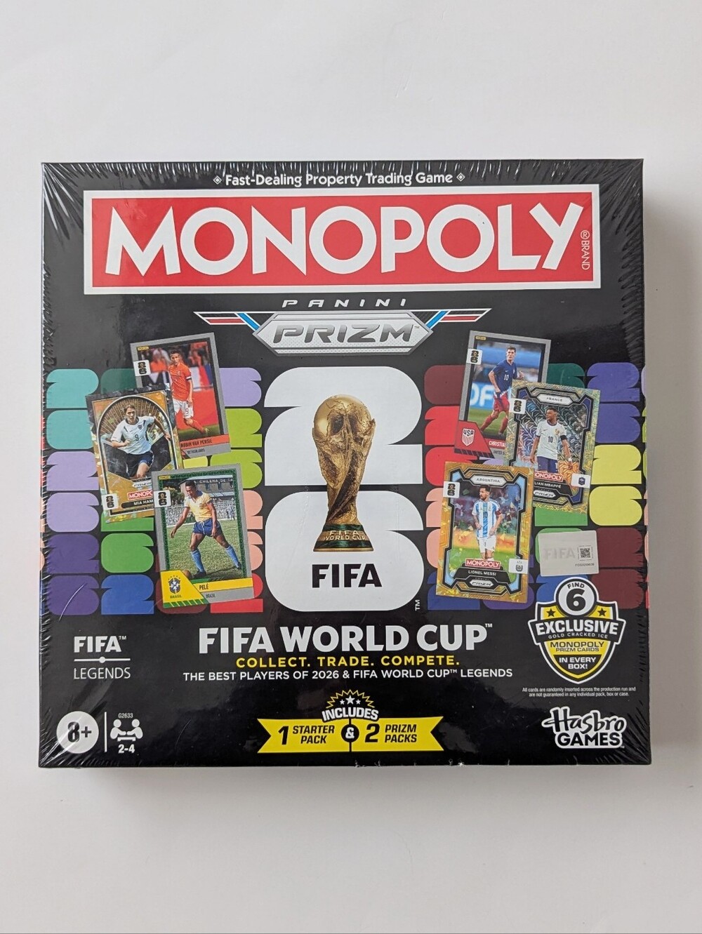 Monopoly Panini Prizm: FIFA World Cup Soccer Board Game with Trading Cards
